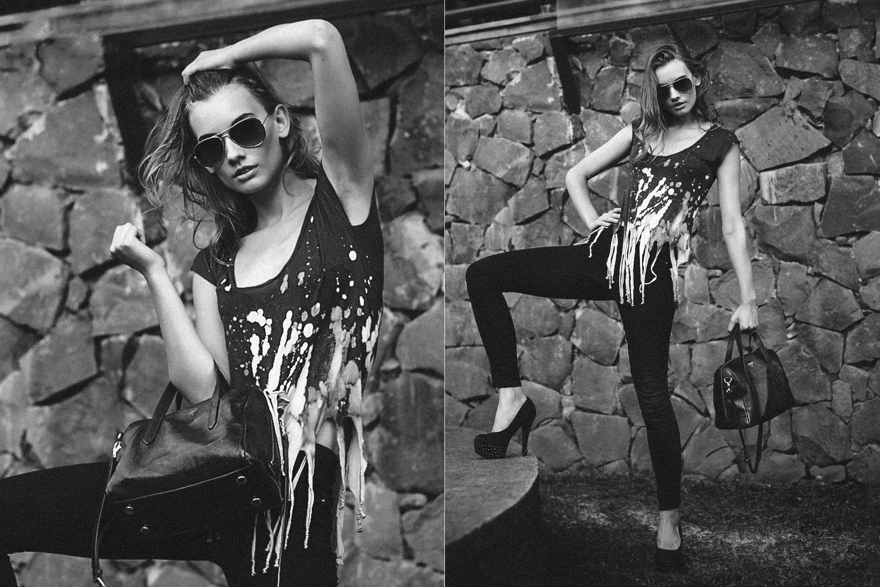 Black and white editorial fashion feature