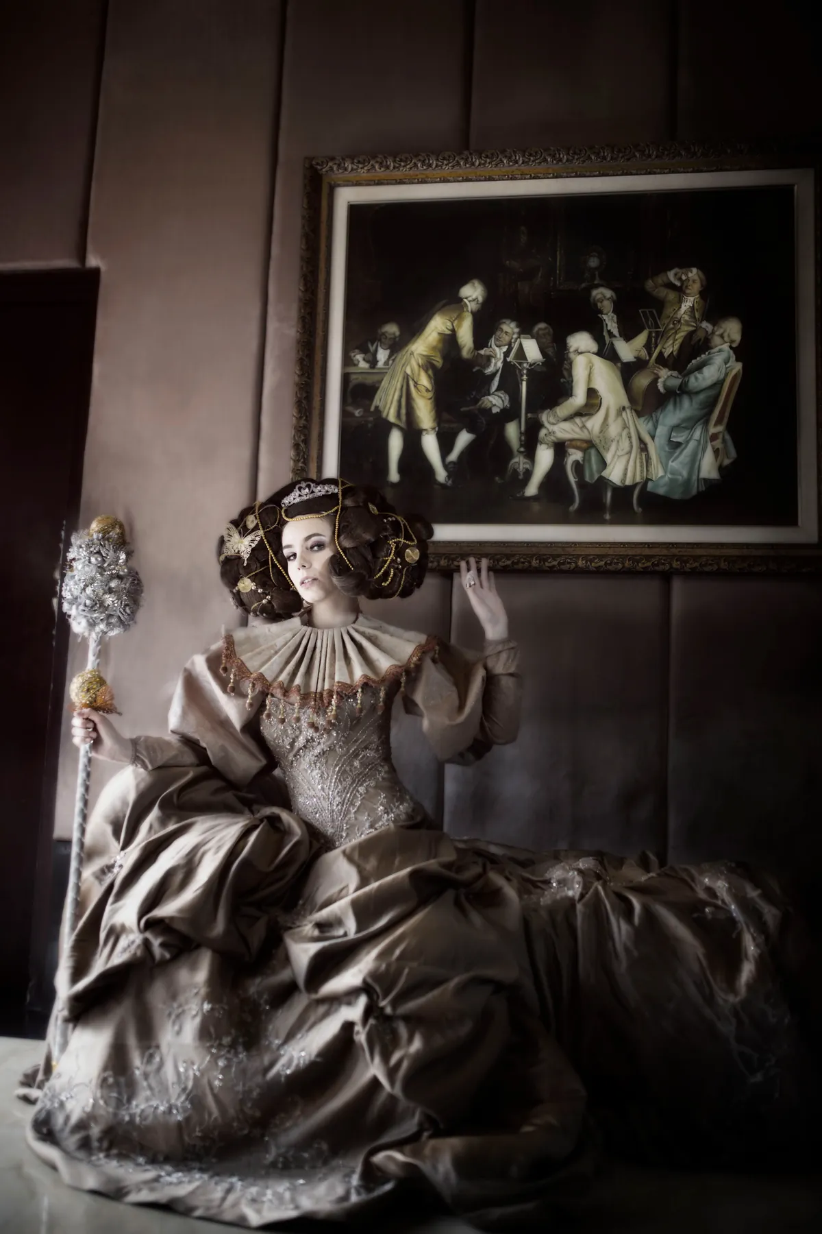 Editorial portrait, baroque styling